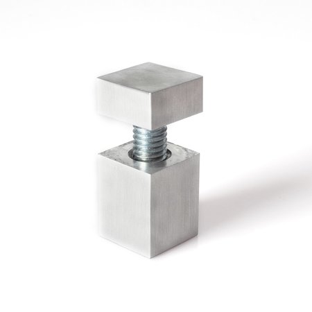Outwater Square Standoff, 3/4 in Sq Sz, Square Shape, Steel Aluminum 3P1.56.00852